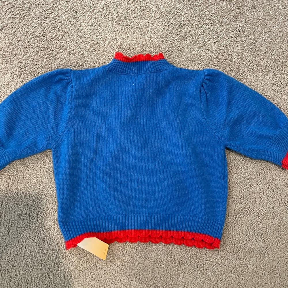 FOREVER 21 Junior Knitted Puff Sleeve Cherry crop Top - Picture 8 of 8